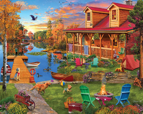 White Mountain Puzzles - Adventures at The Lake - 1000 Piece Jigsaw Puzzle