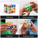 Rubik’s Cube, Crystal Cube, Transparent 3x3 Cube Color-Matching Brain Teaser Puzzle Game, Christmas Gifts for Kids, Stocking Stuffers, for Ages 8+