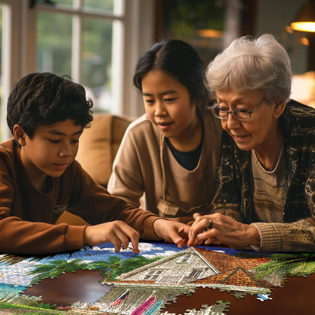 White Mountain Puzzles - Beach House - 1000 Piece Jigsaw Puzzle