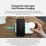 Samsung - Dual Fast Wireless Charger 15w With Usb C Cable And Power Head - White