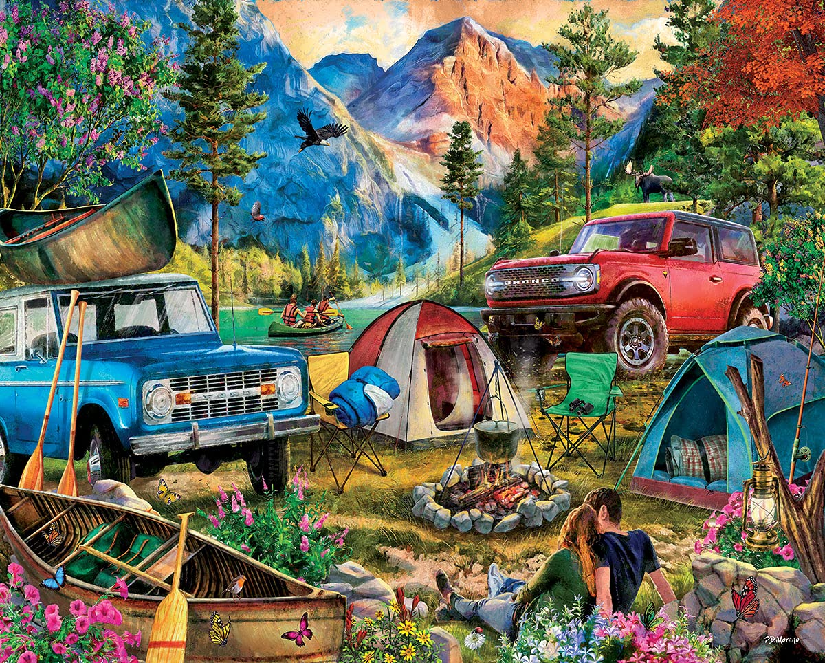 White Mountain Puzzles Camping Trip - 1000 Piece Jigsaw Puzzle