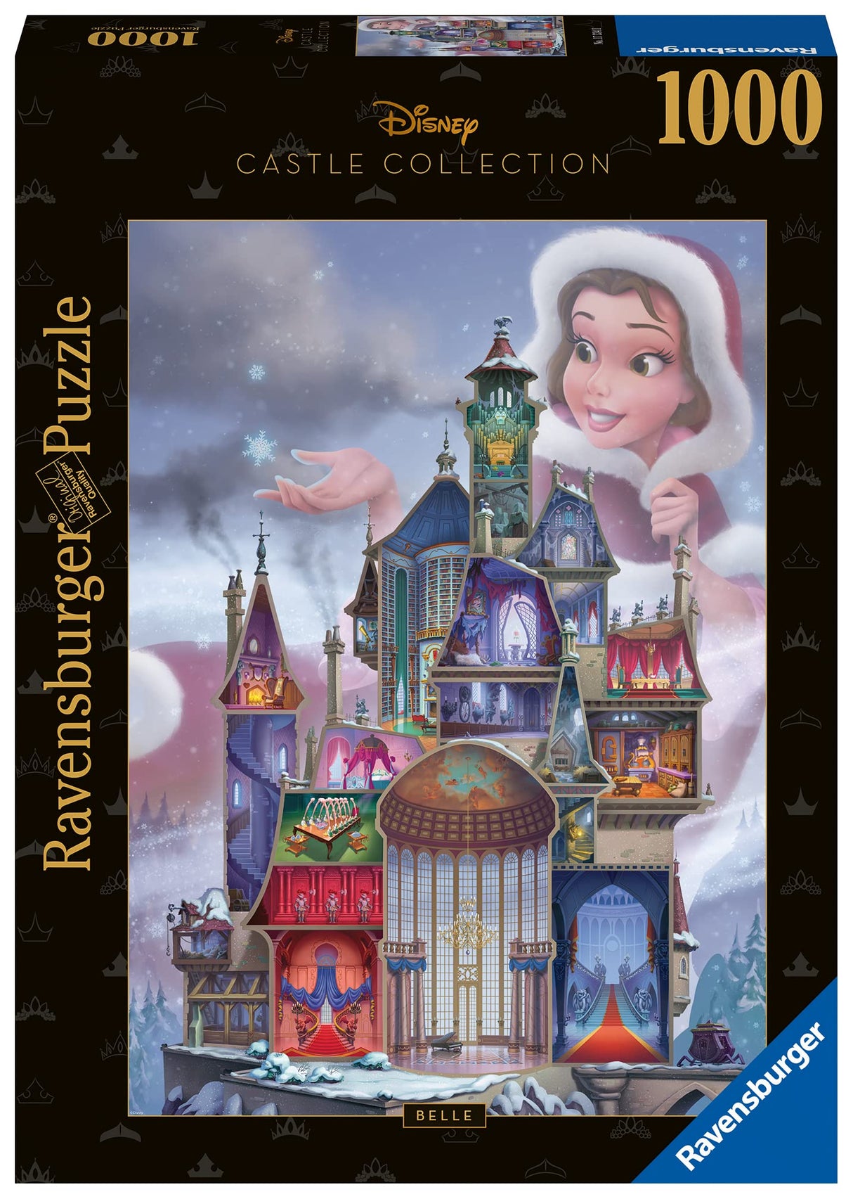 Ravensburger Disney Castle Collection - Belle's Enchanted Castle 1000 Piece Jigsaw Puzzle for Adults & Kids | Unique, Softclick Interlocking Pieces | Vibrant, Matte Finish Artwork | FSC Certified