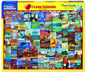White Mountain Puzzles - I Love Islands - 1000 Piece Jigsaw Puzzle