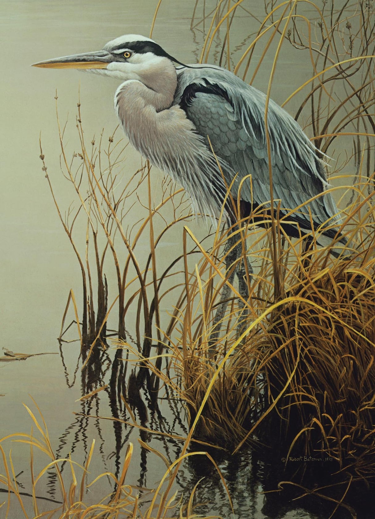 Cobble Hill 500 Piece Puzzle - Great Blue Heron - Sample Poster Included