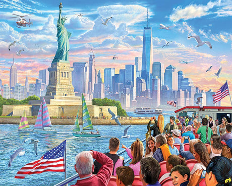 White Mountain Puzzles Statue of Liberty - 1000 Piece Jigsaw Puzzle