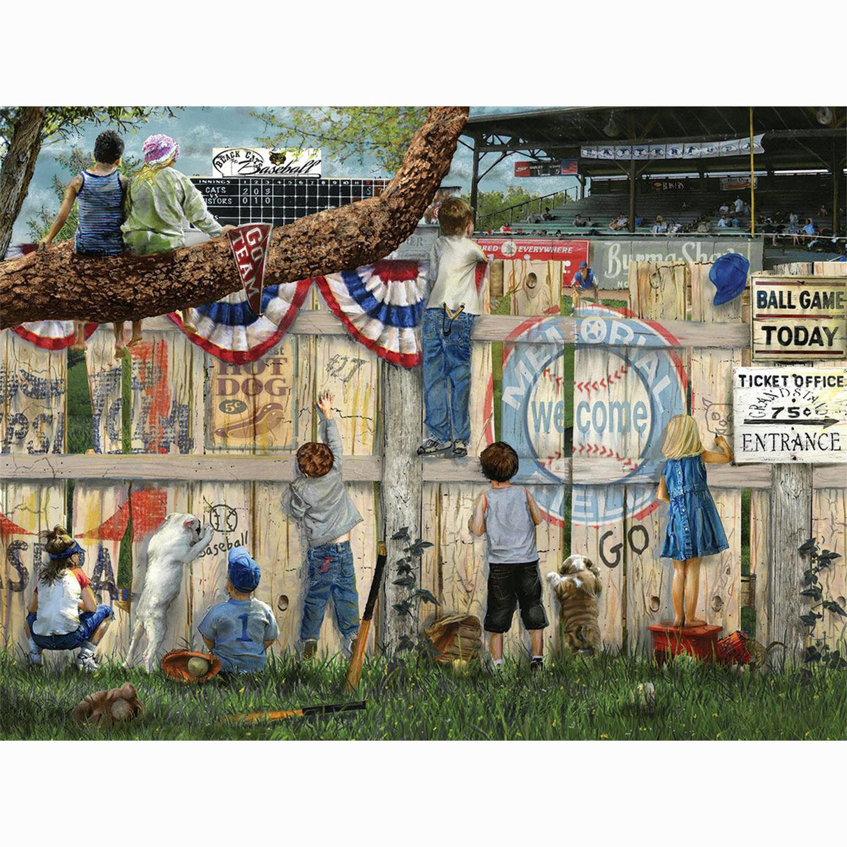 White Mountain in The Cheap Seats Jigsaw Puzzles for Adults 500 Pieces Baseball Puzzle