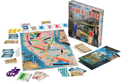 Ticket to Ride New York Board Game - Train Route-Building Strategy Game, Fun Family Game for Kids & Adults, Ages 8+, 2-4 Players, 10-15 Minute Playtime, Made by Days of Wonder