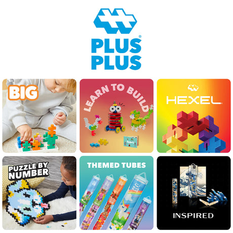 PLUS PLUS 240 Piece Interlocking Building Blocks for Kids - Treasure Mix Play Tube