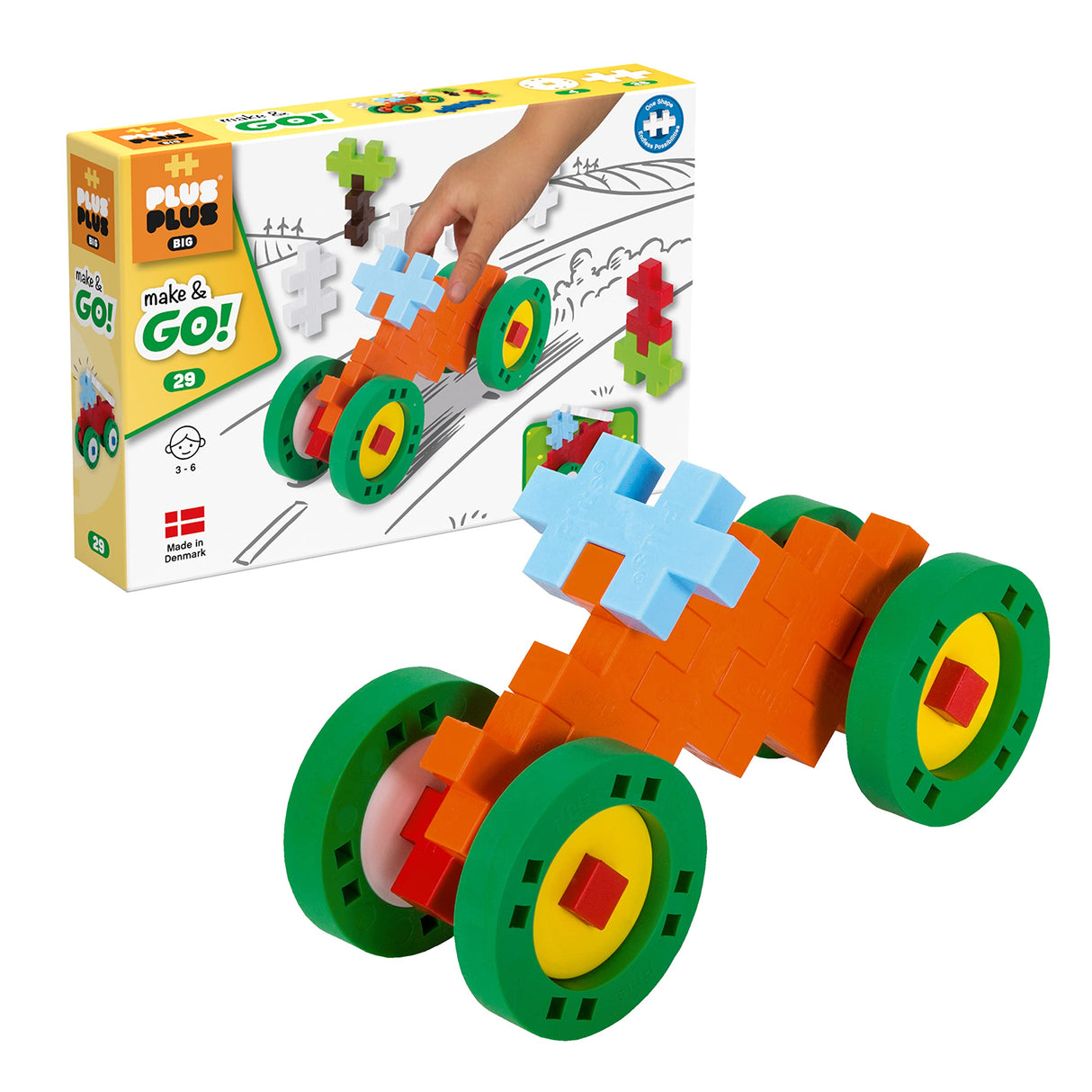 PLUS PLUS Big - Make&Go Mini Vehicles - 29 Pcs - PP3423 Basic