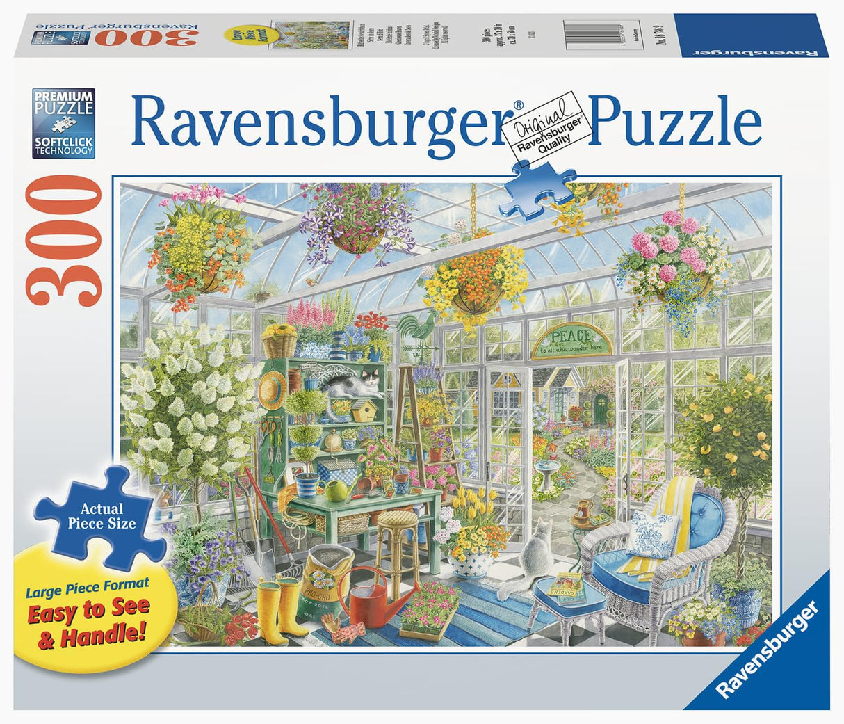 Ravensburger Greenhouse Heaven 300 Piece Large Format Jigsaw Puzzle for Adults - 16786 - Every Piece is Unique, Softclick Technology Means Pieces Fit Together Perfectly