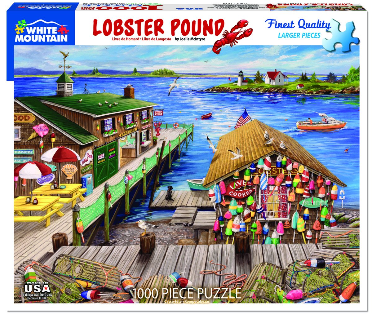 White Mountain Puzzles Lobster Pound 1000 Piece Jigsaw Puzzle