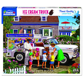 White Mountain Puzzles - Ice Cream Truck - 1000 Piece Jigsaw Puzzle