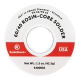 SNPB 60/40 ROSIN-CORE SOLDER 0.062" DIAMETER (1.5OZ)