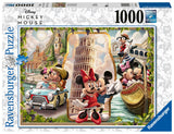 Ravensburger Disney Vacation Mickey and Minnie - 1000 Piece Jigsaw Puzzle for Kids and Adults | Unique Piece Design | Anti-Glare Surface | Ideal for Brain Game | Perfect Christmas Toy Gift