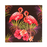 Crystal Art Diamond Painting Card Kit - Flamingos- Create Your Own 7"x7" Card Kit - for Ages 8 and up