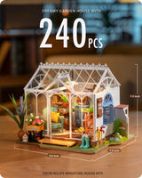 Rolife DIY Miniature House Kit Dreamy Garden House, Tiny House Kit for Adults to Build, Mini House Making Kit with Furnitures, Gifts for Friends (Dreamy Garden House)