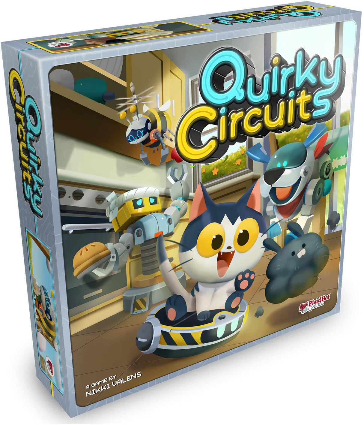 Quirky Circuits Board Game - Cooperative Robot Programming Strategy Game! Fun Family Game for Kids & Adults, Ages 7+, 2-4 Players, 30-45 Minute Playtime, Made by Plaid Hat Games