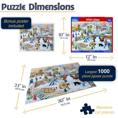 White Mountain Puzzles - Winter Games - 1000 Piece Jigsaw Puzzle - image 3
