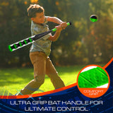 NERF Power Blast Kids Baseball Bat and Ball Set - Kids Plastic Baseball Bat with Extra Grip and Power Bands - Official NERF Plastic Baseball Set