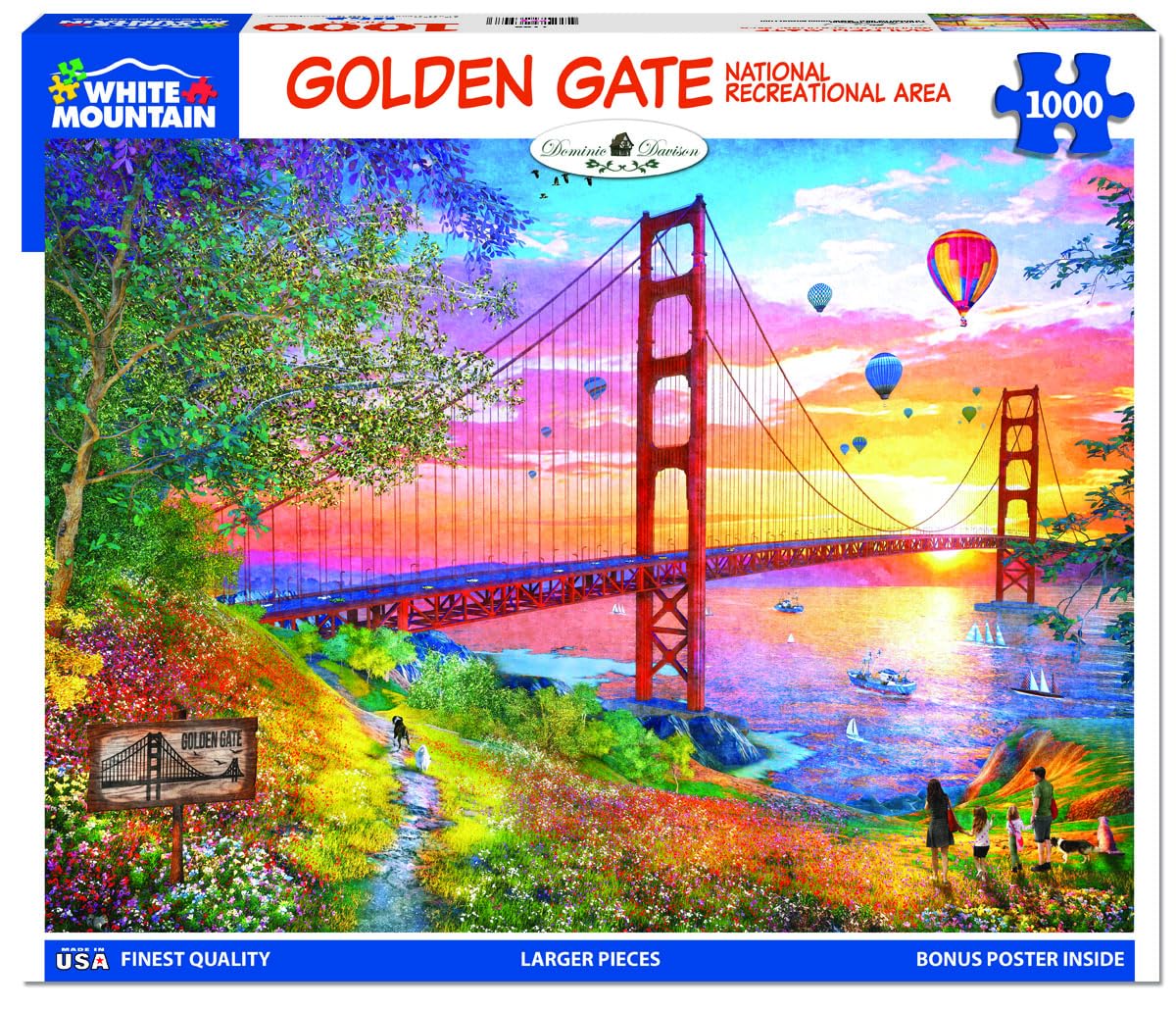 White Mountain Puzzles - Golden Gate - 1000 Piece Jigsaw Puzzle