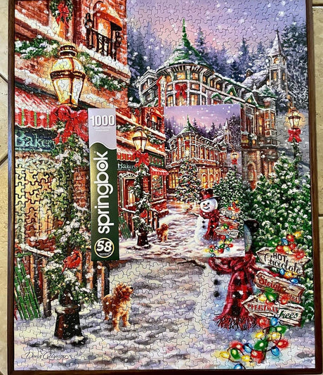 Springbok 1000 Piece Jigsaw Puzzle Merry Main Street - image 3