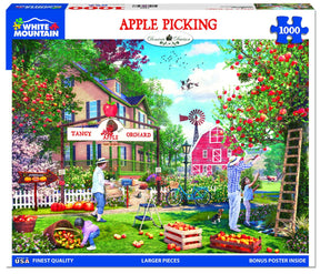 White Mountain Puzzles - Apple Picking - 1000 Piece Jigsaw Puzzle