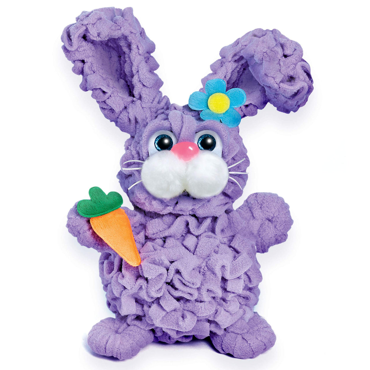 Creativity for Kids Finger Looping Bunny Craft Kit - Learn to Finger Knit for Kids - Make Your own Plush Bunny Toy