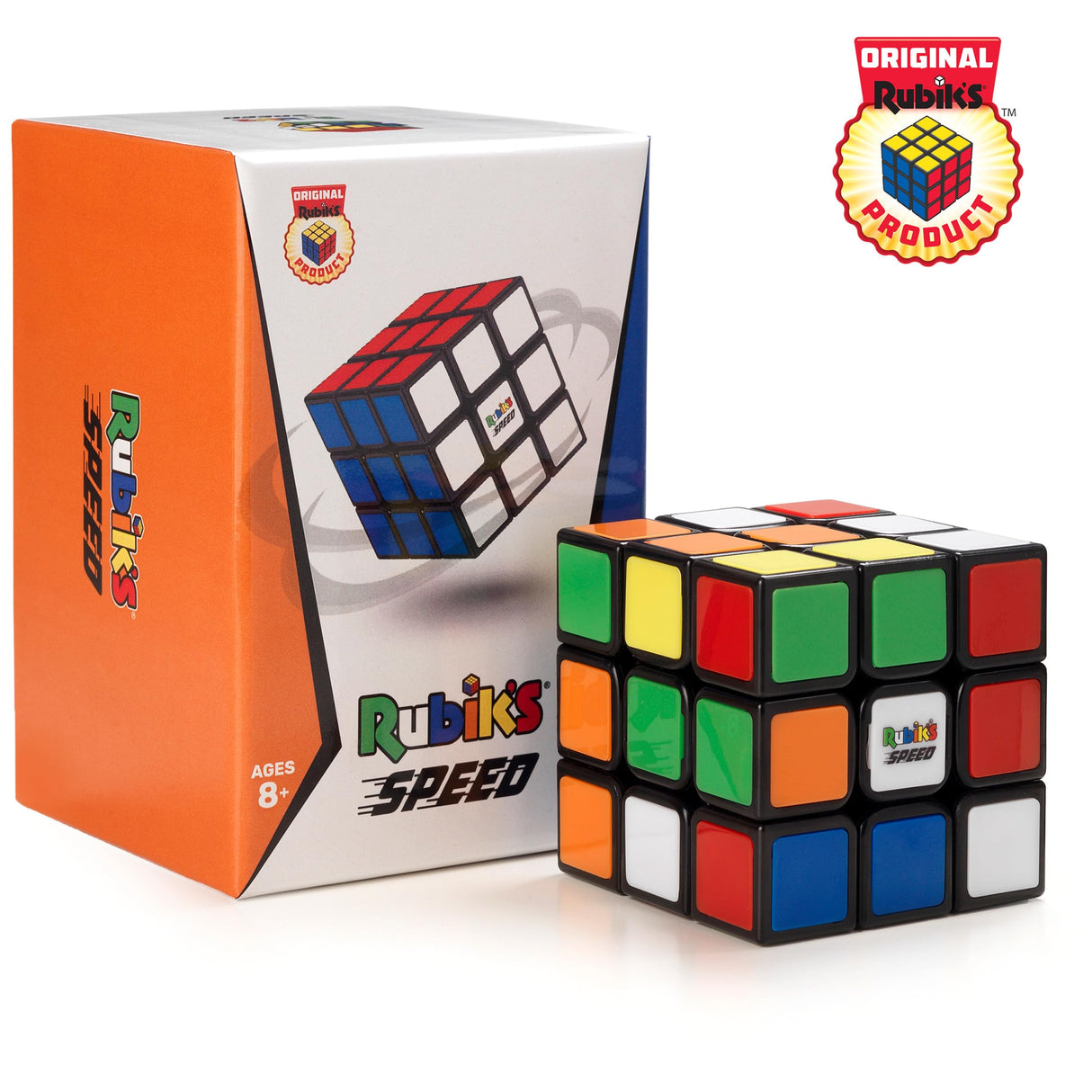 Rubik’s Cube, 3x3 Magnetic Speed Cube, Super Fast Problem-Solving Challenging Puzzle Fidget Toy Travel Game Brain Teaser for Adults & Kids Ages 8+