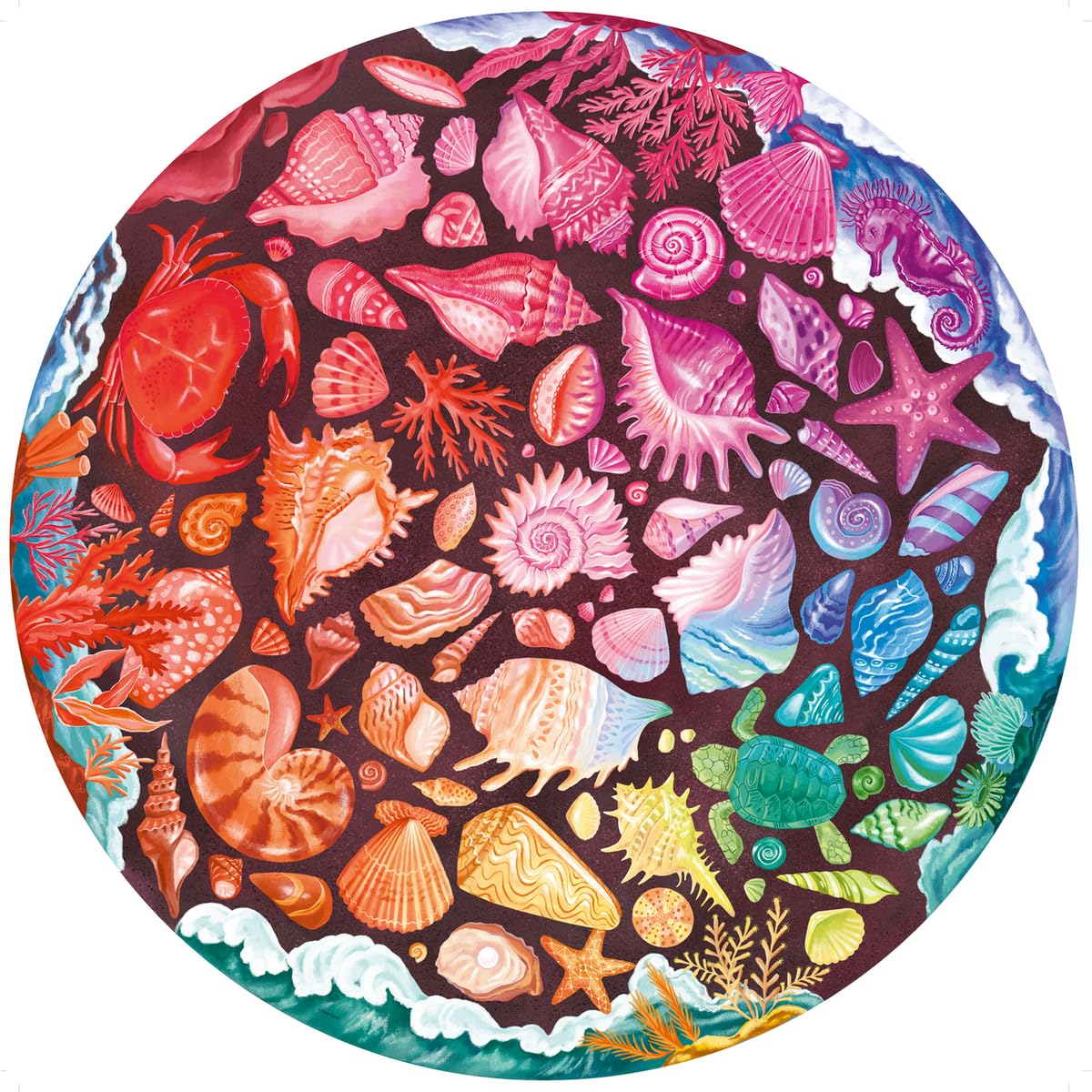 Ravensburger Circle of Colors: Seashells 500 Piece Jigsaw Puzzle for Adults - 12000823 - Handcrafted Tooling, Made in Germany, Every Piece Fits Together Perfectly