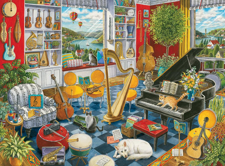 Ravensburger The Music Room Jigsaw Puzzle - 500 Intricately Cut Pieces | Handcrafted in Germany Technology | Ideal for Adults and Kids | FSC-Certified Materials