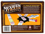 Mexican Train Dominoes - Beautiful Color Dot Double 12 Dominoes Set - Includes Train Markers and Hub by Pressman Multi Color, 5"