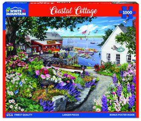 White Mountain Puzzles - Coastal Cottage - 1000 Piece Jigsaw Puzzle