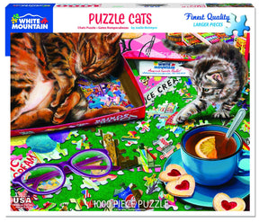 White Mountain Puzzles - Cats Puzzles for Adults - 1000 Piece Jigsaw Puzzle