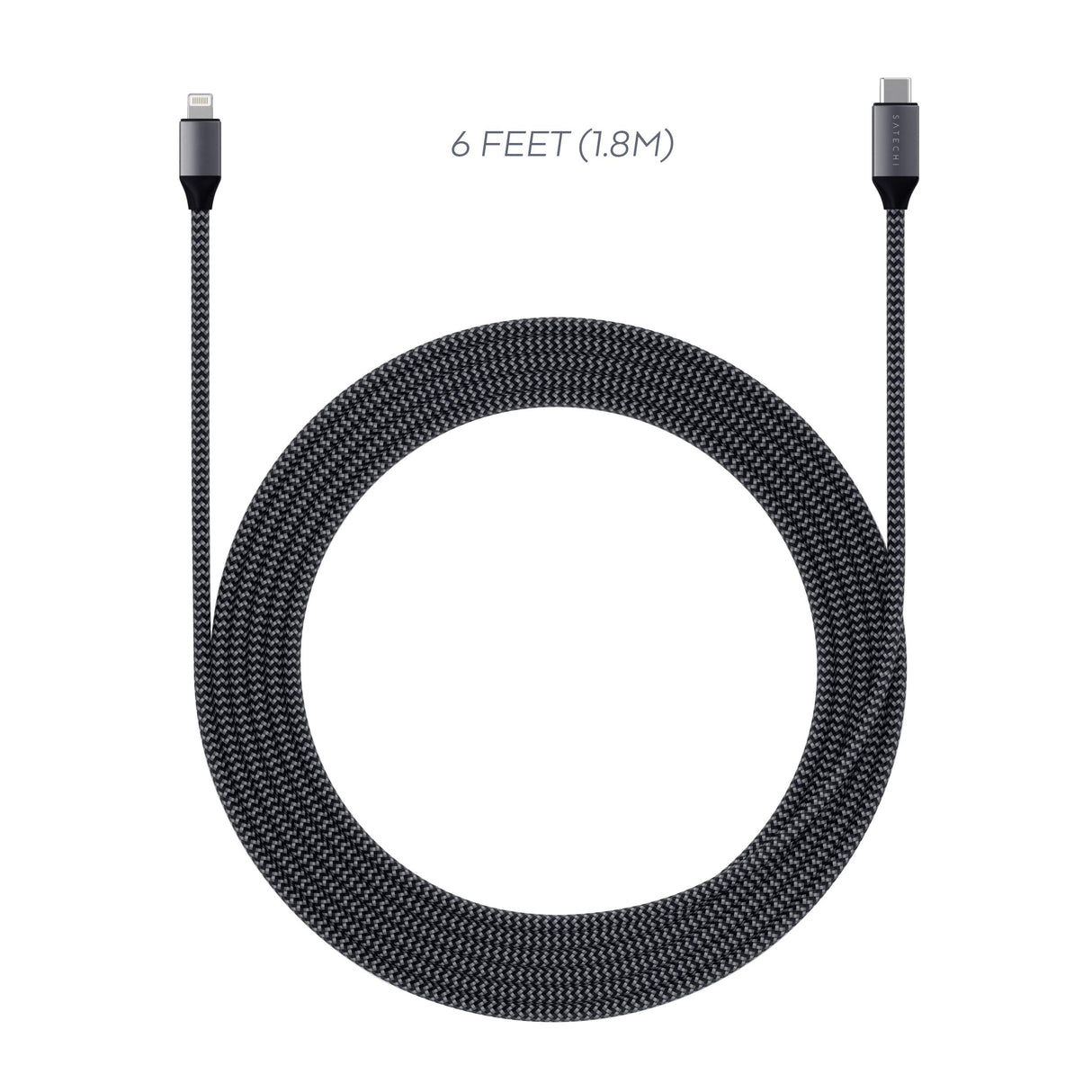 Satechi - Usb C To Apple Lightning Cable 6ft - Space Gray