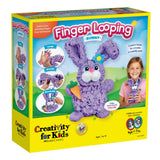 Creativity for Kids Finger Looping Bunny Craft Kit - Learn to Finger Knit for Kids - Make Your own Plush Bunny Toy