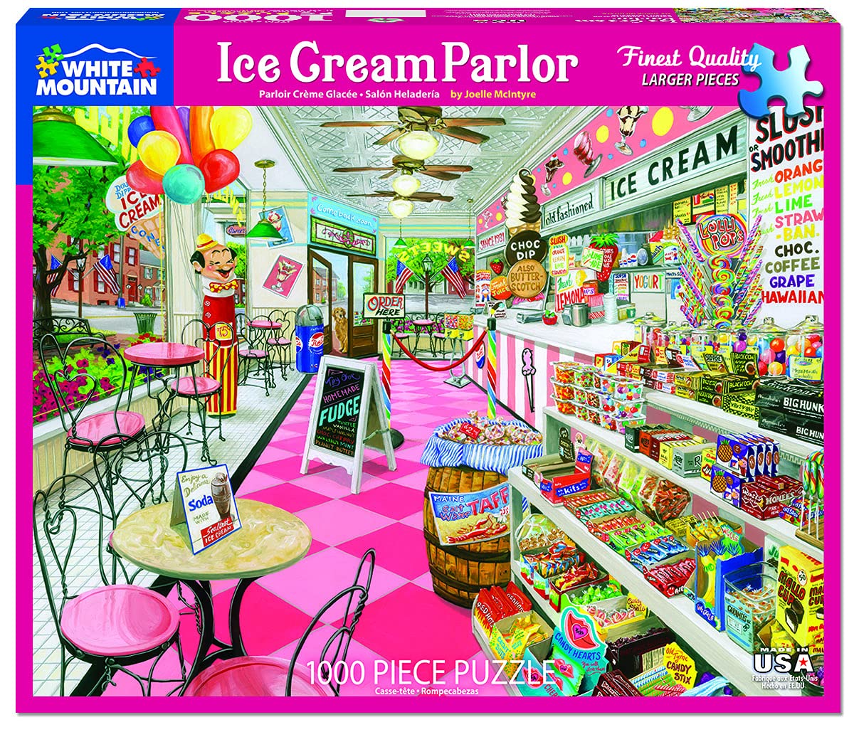 White Mountain Puzzles Ice Cream Parlor, 1000 Piece Jigsaw Puzzle