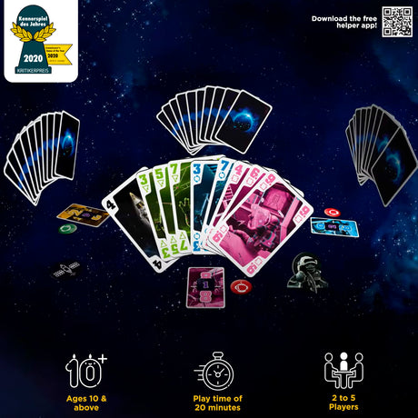 THAMES & KOSMOS The Crew - Quest for Planet Nine | Card Game | Kennerspiel des Jahres Winner | Cooperative | 3-5 Players | Ages 10+ | Trick-Taking | 50 Levels of Difficulty | Endless Replay