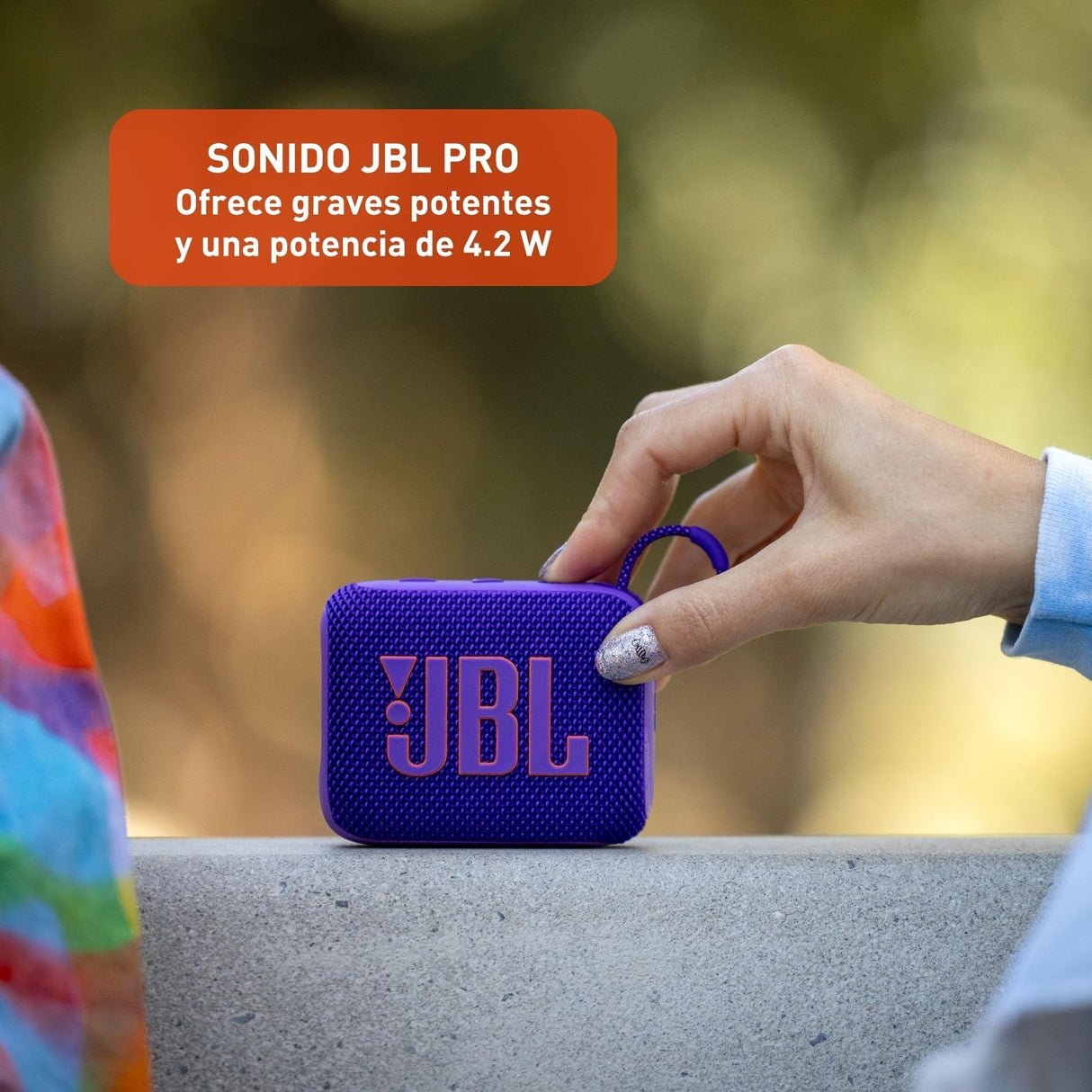 Jbl - Go 4 Waterproof Bluetooth Speaker - Purple