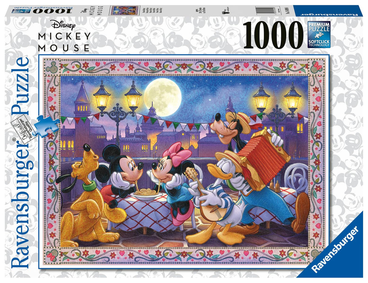 Ravensburger Disney Mickey Mouse: Mosaic Mickey | 1000 Piece Jigsaw Puzzle for Adults | Unique Softclick Technology | Perfect for Skill Development | Ideal for Gift Giving