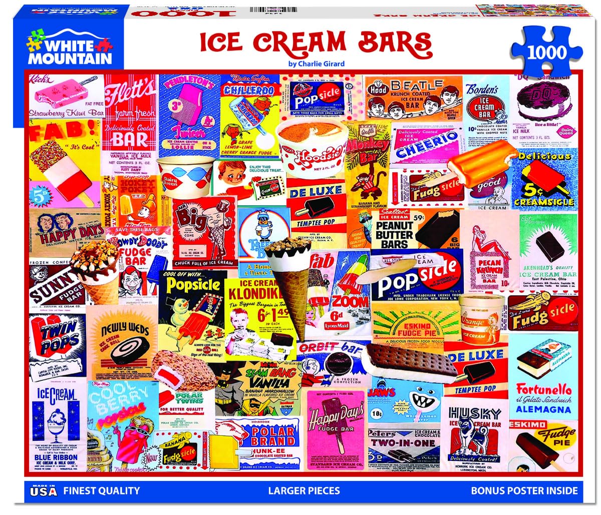 White Mountain Puzzles Ice Cream Bars - 1000 Piece Jigsaw Puzzle