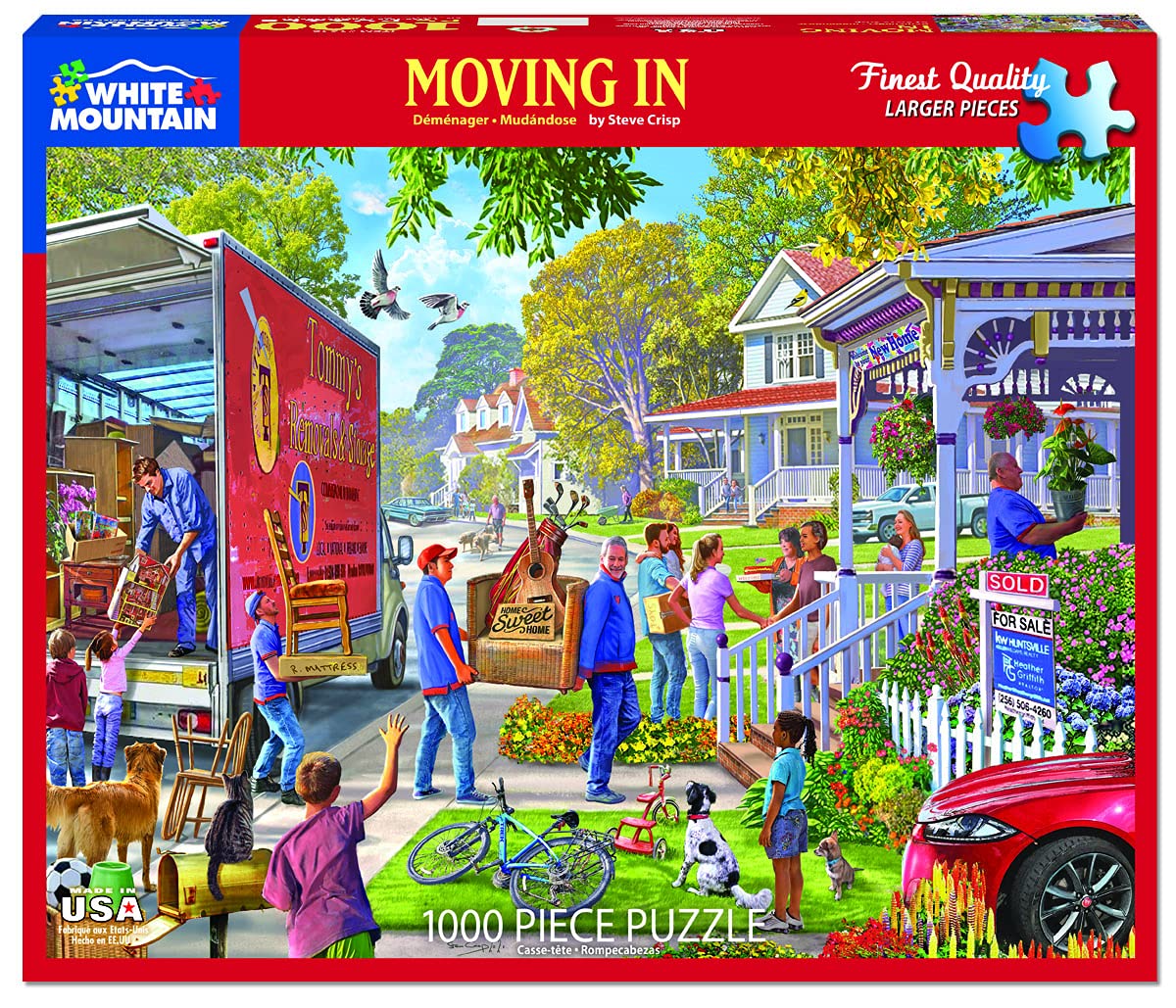 White Mountain Puzzles Moving in - 1000 Piece Jigsaw Puzzle