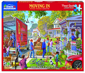 White Mountain Puzzles - Moving in - 1000 Piece Jigsaw Puzzle