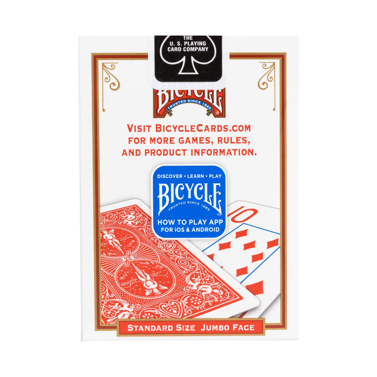 Springbok Bicycle Poker Size Jumbo Index Playing Cards (Colors May Vary)