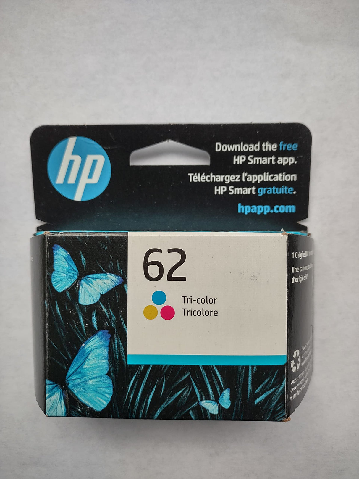 HP 62 Tri-color Ink Cartridge | Works with HP ENVY 5540, 5640, 5660, 7640 Series, HP OfficeJet 5740, 8040 Series, HP OfficeJet Mobile 200, 250 Series