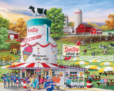 White Mountain Puzzles Dairy Bar - 1000 Piece Jigsaw Puzzle