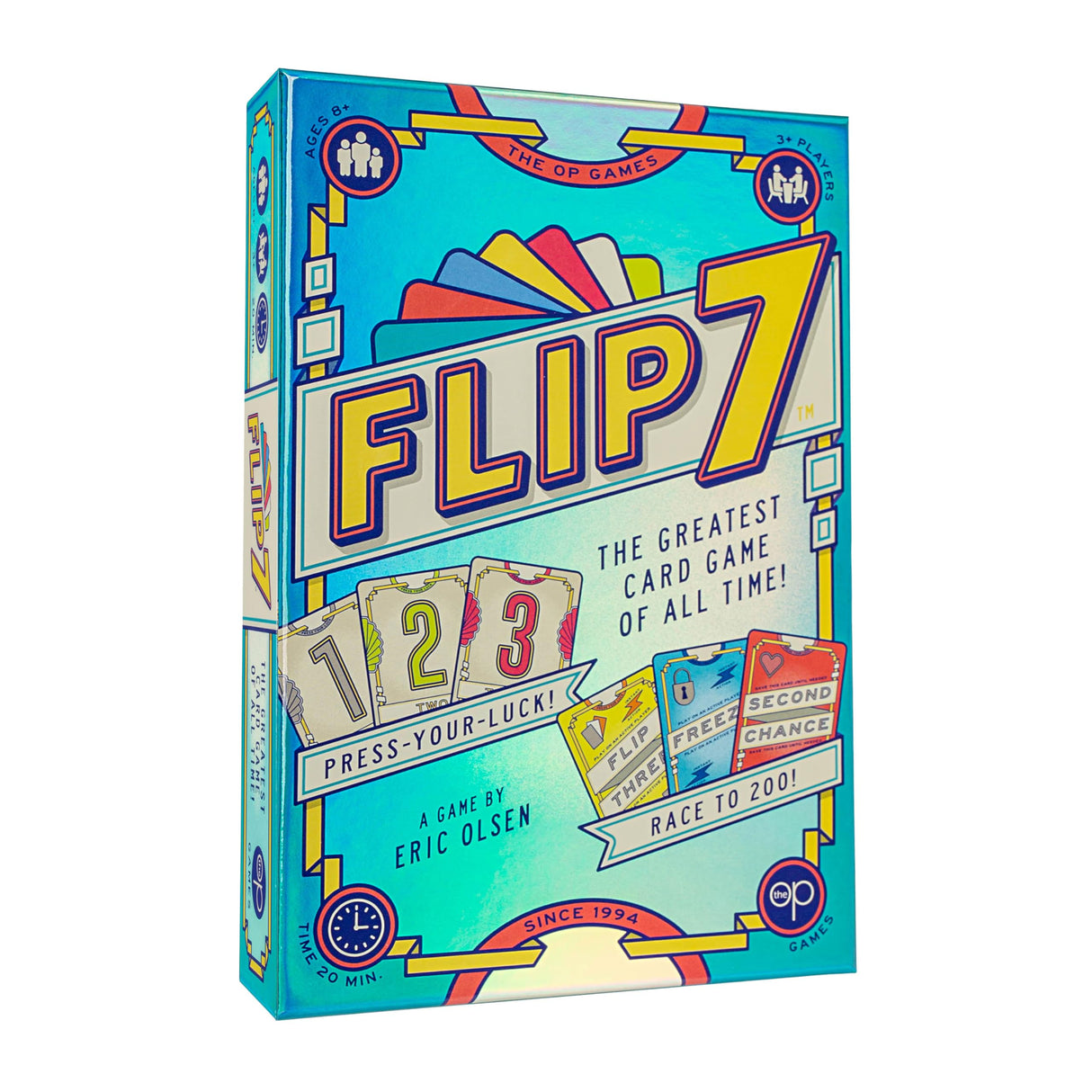 USAOPOLY Flip 7, Fast Fun Card Game, Great for Family Game Night, Ages 8+, 3+ Players, 20 Minutes