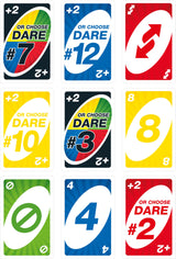 Mattel Games UNO Dare Card Game for Family & Game Nights Featuring Challenging & Silly Dares from 3 Different Categories