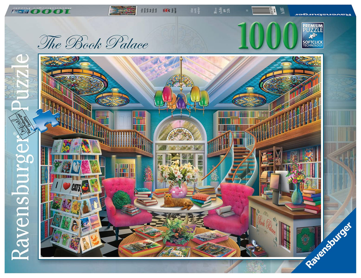 Ravensburger The Book Palace - 1000 Piece Jigsaw Puzzle | Unique and Softclick Technology | Vibrant, Glare-Free Imagery | FSC-Certified Materials