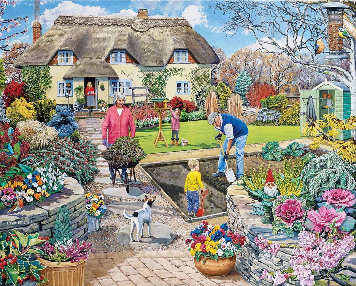 White Mountain Puzzles - Grandpa's Garden - 1000 Piece Jigsaw Puzzle