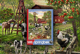 Springbok's 500 Piece Jigsaw Puzzle Barnyard Animals - Made in USA